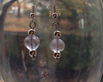 Faceted Pink Amethyst Earrings