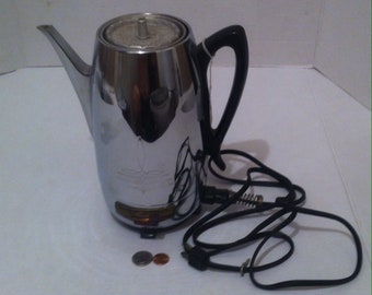 Vintage Universal Coffeematic Coffee Machine, Silver Metal Coffee Machine, Electric