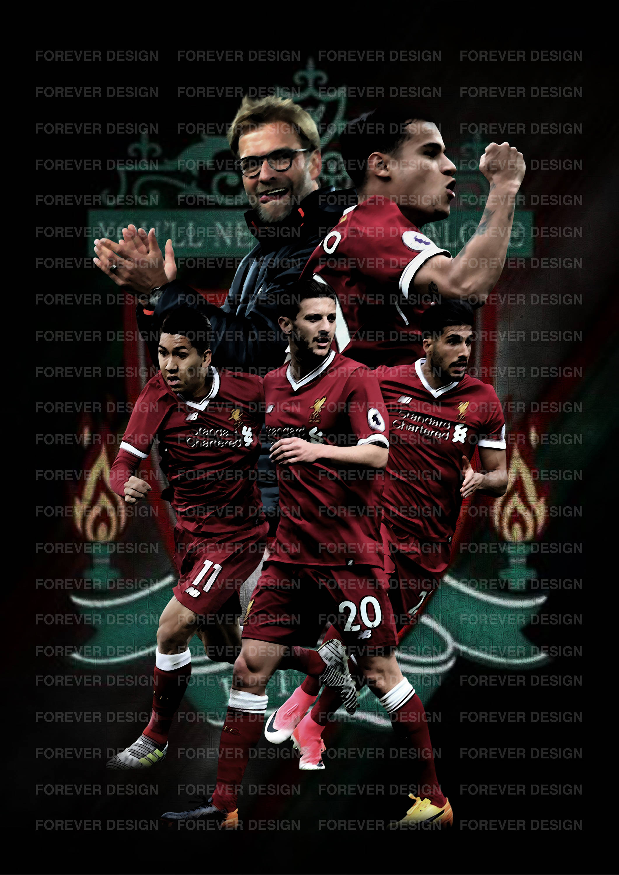 Liverpool Fc 2017/2018 Own Design Poster A3