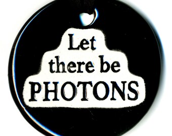 Let There Be Photons Ceramic Necklace in Black