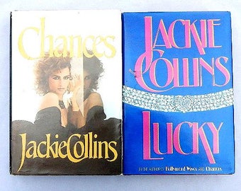Jackie Collins Set of Two Vintage Hardcover Books With Dustcovers