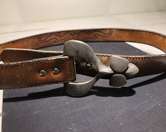 Vintage leather belt western