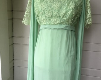 Vintage prom dress with cape