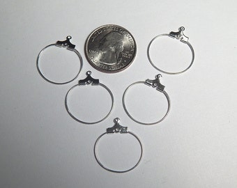 6 LOTS of 10 20mm Silver Plated Beading Drops