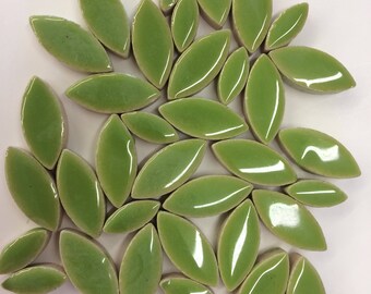 Kiwi ceramic petals-50g//mosaic petals// ceramic leaves