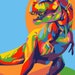 Dinosaur paint by numbers 20x30, dinosaur painting, paint by numbers, painting by numbers, paint by numbers kit, diy painting kit, coloring