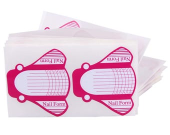 100pcs Nail Forms Supplies Tools Nail Extension Professional Nail Form for Nails Art Acrylic UV Gel Extension Forms
