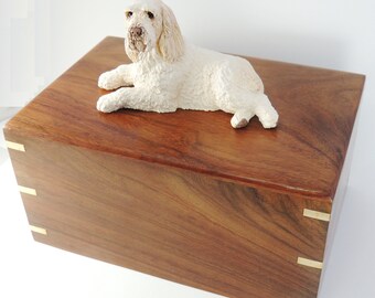 Italian Spinone Dog Wood Cremation Urn , FREE Custom Painting