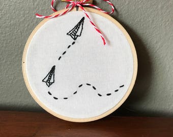 Paper Planes Hand Embroidery