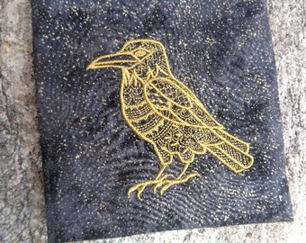 Embroidered Spirit Raven Magical Purpose Bag