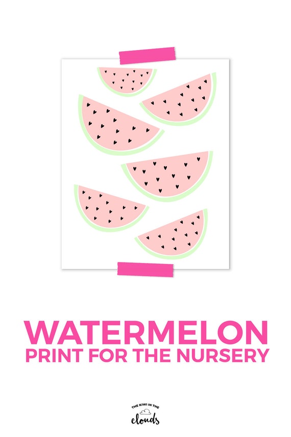 Fruit Art Nursery Printable Fruit Nursery Art Watermelon