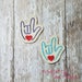 ASL I Love You Felties- (set of 4) UN-CUT