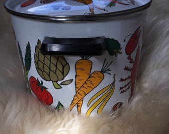 Vintage Food Stockpot with Divided Insert
