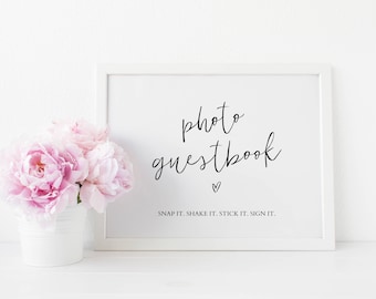 Printable Photo Guest Book Sign, Photo Guest Book Sign, Photo Guest Book, Guest Book Sign, Guest Book Printable, Printable Guest Book Sign