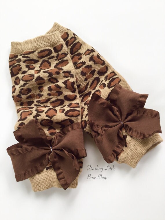 Items similar to Leopard Print Leg Warmers for baby girls and newborns