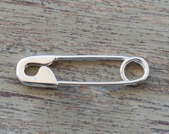 3/4'' Sterling Silver Safety Pin Earring Jewelry Safety Pin Movement Solidarity Pin Safety Pin Brooch Safety Pin Safe Place Gift