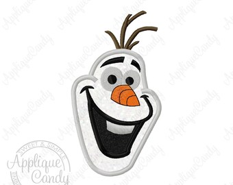Frozen Snowman Applique Machine Embroidery Design 4x4 6x6 5x7 6x10 Face Head Olaf Some people are worth melting for INSTANT DOWNLOAD