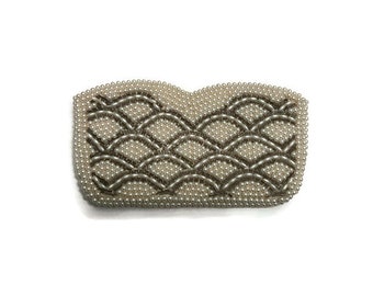 Vintage Clutch Purse, 1950s Pearl Beaded Bag, Evening Bag, Wedding Bridal Accessory