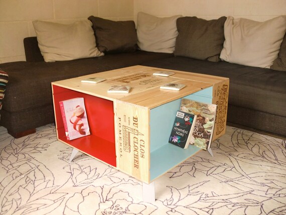 table basse fait avec caisses de vin et pieds compas table basse fait avec caisses de vin et pieds compas