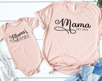 baby matching mom shirts mother mommy gift shower grandmother mama outfit mini