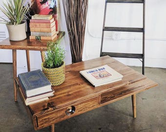 Mid Century Coffee Table Solid Wood - MADE TO ORDER 90 days