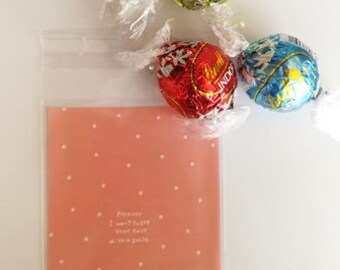 20 Self Seal Cello Bags, Self Sealing bags, Self Adhesive Bags, Self Adhesive Cello Bags, peel and stick, Cookie bags, chocolate, candies