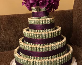 Items similar to Real United States money cake for a Sweet 16 birthday ...