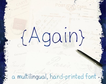 Handmade Font - International Font - Marker Print Font - Latin Font - Scandinavian Font - Multilingual Font - Commercial Use Font - CUOK
