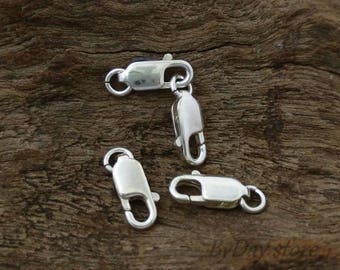 Lobster Clasps 925 Sterling Silver,approx: 5x10mm.,4 pcs.