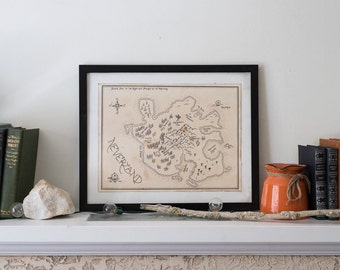 Download Neverland Map 16x20 DIGITAL DOWNLOAD