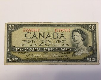 1954 Canadian Twenty Dollar Bill