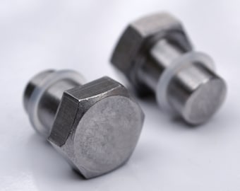 00g Bolt Spacers / Plugs - body jewelry for stretched ears