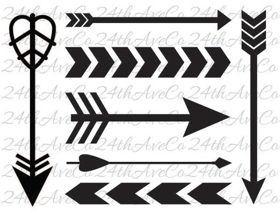 Download Items similar to Arrow .DXF .SVG .PDF .Png, Cut File, Digital File, Silhouette Studio, Cricut ...