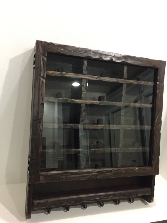 15ct Wood Sunglass Display Case Wall Mount Wallet/ key holder