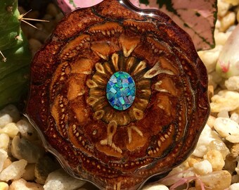 AUSTRALIAN OPAL MOSAIC~Pinecone Necklace
