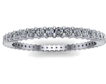 Diamond Full Eternity Ring on 18K White Gold
