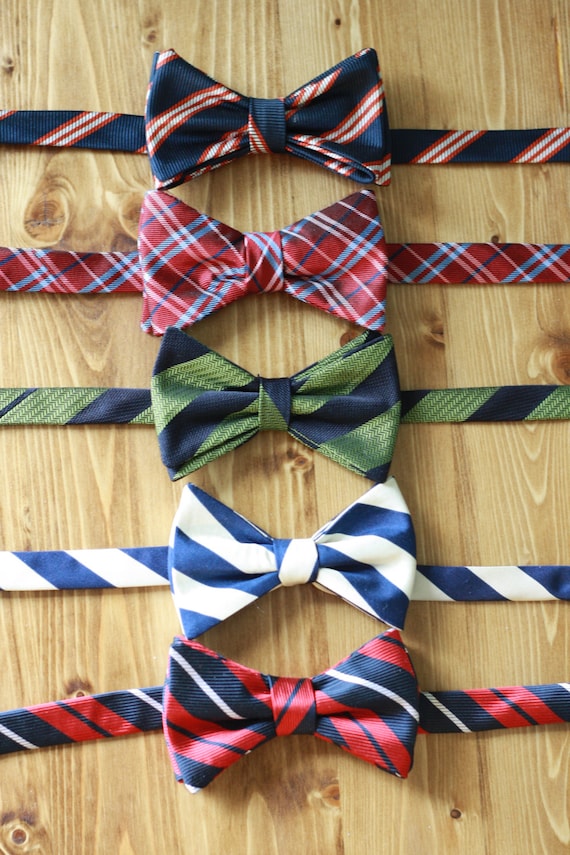 bow tie pdf sewing pattern upcycled from necktie bowtie