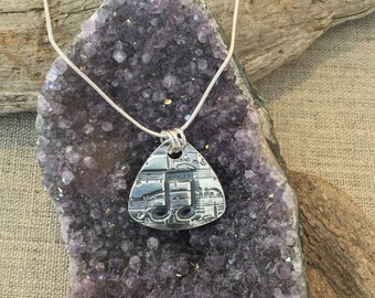 Music Note Fine Silver Pendant