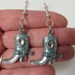 FREE SHIPPING! Cowgirl Earrings-Silver and Turquoise Cowboy Boot Dangle Earrings-Country Western Earrings