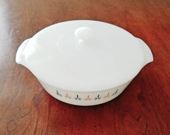 Fire King candle glow dish