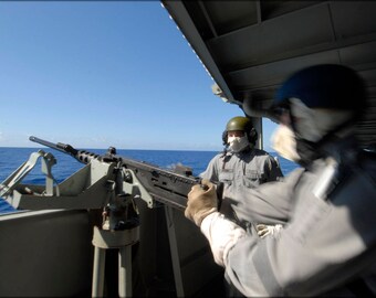 Poster, Many Sizes Available; Hmas Tobruk Machine Gun