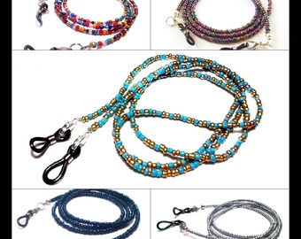 Rainbow Eyeglasses Chains Eyeglasses Accessories Sunglasses Chains Reading Glasses Chains Colored Glasses Lanyards Beaded Eyeglasses Holder