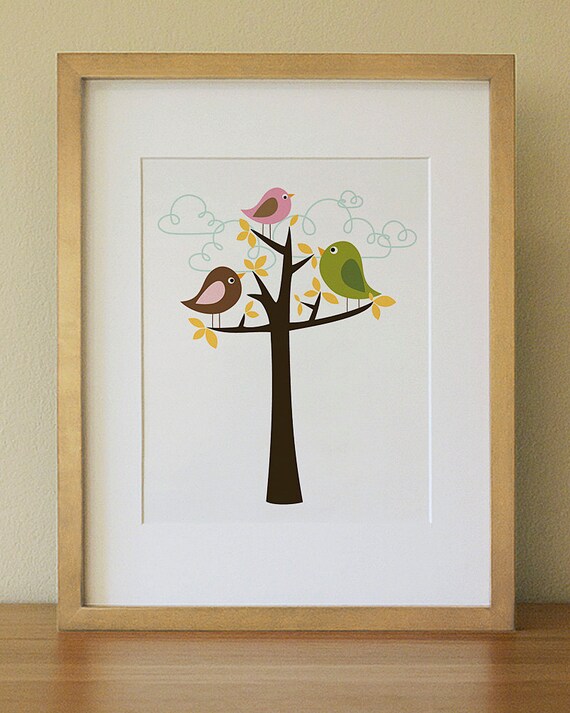 Items similar to Bird . Baby Nursery Wall Art . Children Wall Art on Etsy