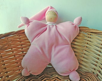 Waldorf doll Waldorf first doll Waldorf baby Baby first doll Butterfly doll Doll bedding Steiner doll Cuddle doll Sleeping doll Pink doll