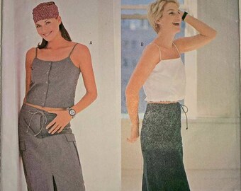 Skirt Pattern, Camisole Pattern, Sewing Pattern,Butterick, B6540, Sizes 12-16, Destash, Out of Print, Vintage