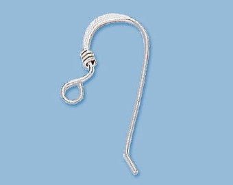 NEW Pair Sterling Silver French Ear Wires (925) 19.5 MM