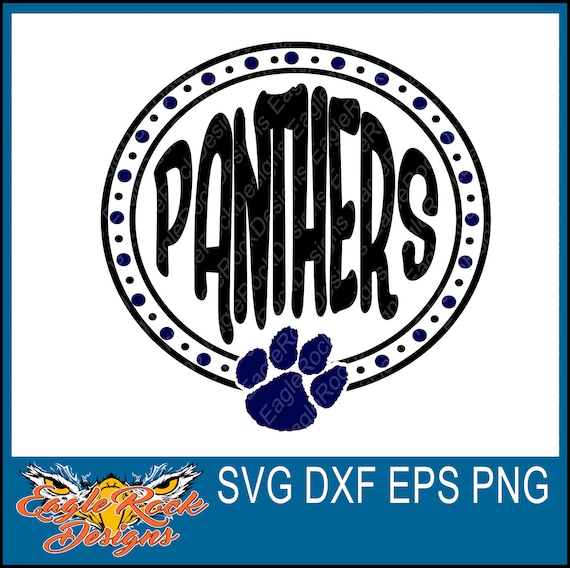 Download Panthers Monogram SVG DXF EPS Png Cut File Paw Mom