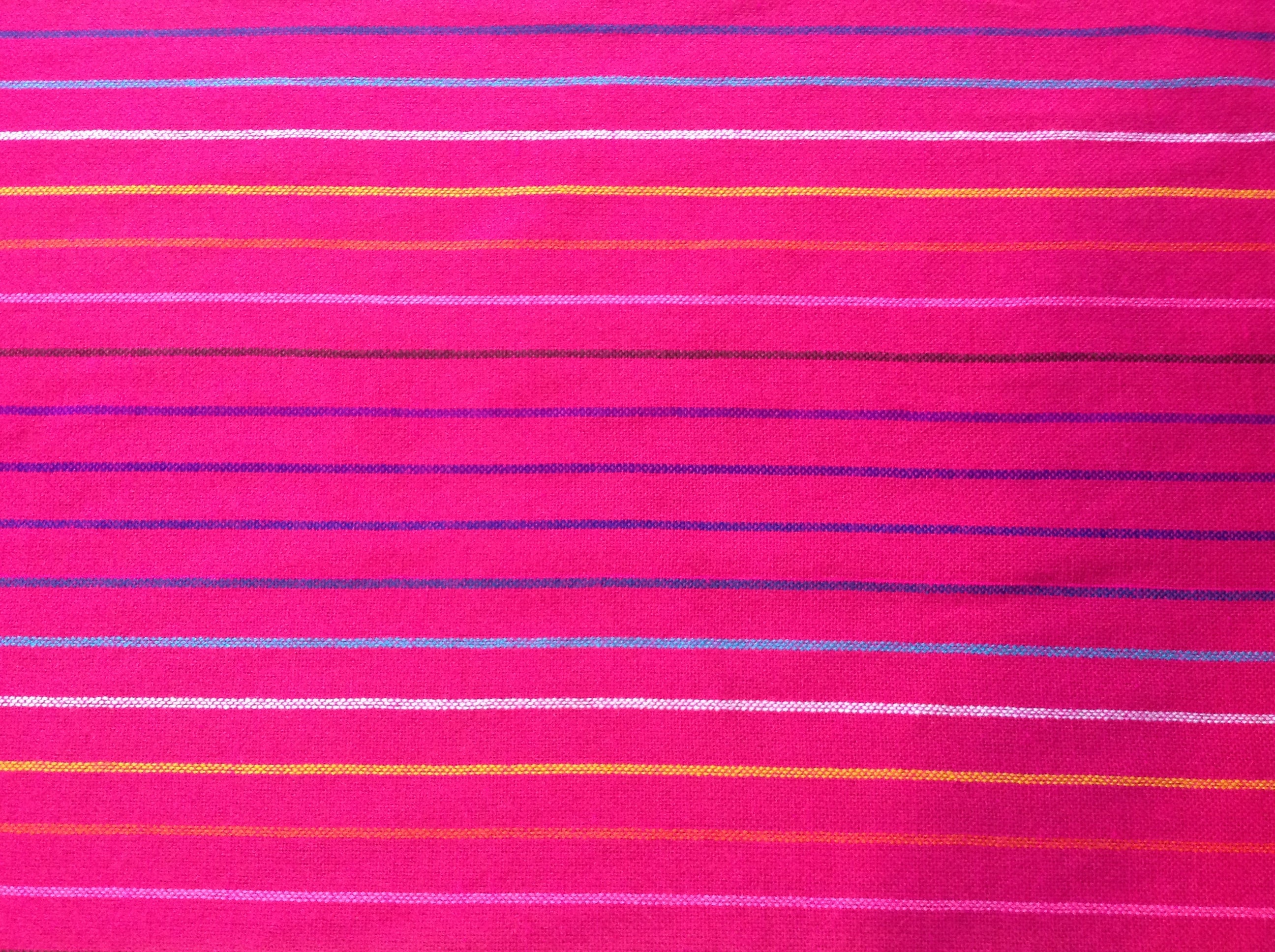 Mexican Fabric Fuchsia Cambaya Serape Ethnic Zarape Colorful
