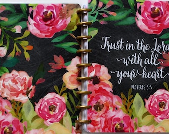Happy Planner Cover Set: "Trust In The Lord ", 10mil Laminated