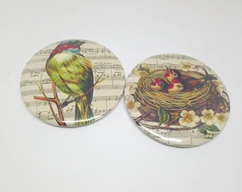 2 set 56mm bird magnets